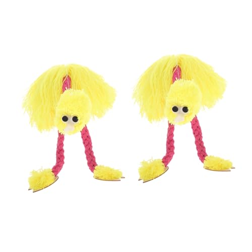 ibasenice 2 Stück Plüsch-strauß Marionetten Handpuppen aus Holz mit Ziehschnur Handliche Tierfiguren für Fördert Feinmotorik und Kreatives Puppentheater-Spiel von ibasenice