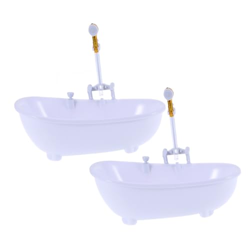 ibasenice 2 Stück Puppenduschbecken Fusswanne Für Pool Puppenschwimmbad Puppenduscheimer Puppe Elektrische Badewanne Puppenbadewanne Badewerkzeug Weiß von ibasenice