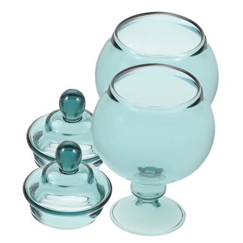 ibasenice 2 Stück Puppenhaus Bonbongläser Outdoor Ornamente Kinderspielzeug Mini Lebensmittelspielzeug Bonbongläser Mit Deckel Terrarium Babypuppenspielzeug Ornamente Für von ibasenice