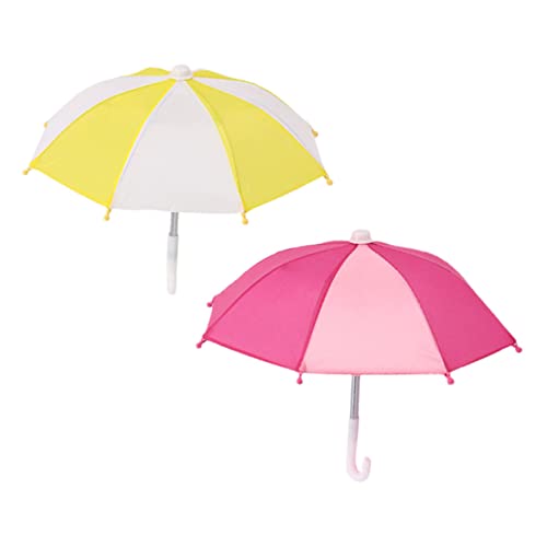 ibasenice 2 Stück Puppenschirm Mädchen Mini Reise Kompaktschirm Mini Möbeldekor Puppenhaus Puppen Mini Regenschirm Modellzubehör Für Mädchen Mini Regenschirm Puppe von ibasenice