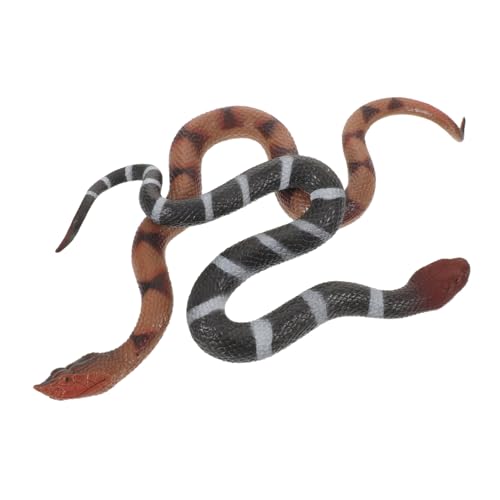 ibasenice 2 Stück Realistische Schlangenfiguren aus weichem TPR Gummi lebensechte Reptilienmodelle für Halloween Lernspielzeug und Dekoration vielseitig für Innen Außenbereiche von ibasenice