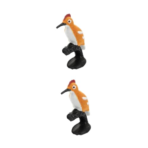 ibasenice 2 Stück Realistisches Holzpecker Modell Kunststoff Tierfigur für Pädagogisches Kreativität und Tierverständnis als Dekoration von ibasenice