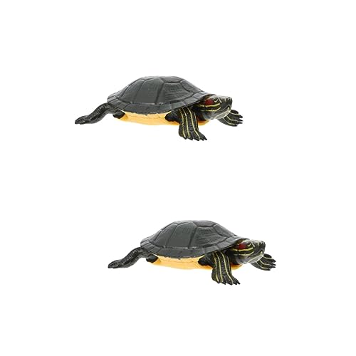 ibasenice 2 Stück Realistisches Schildkrötenmodell Polyresin Dekorative Figur für Erwachsene für Desktop Lernspielzeug von ibasenice
