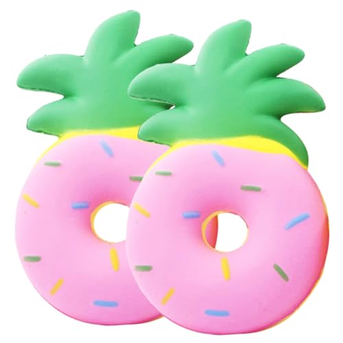 ibasenice 2 Stück Rebound- kinderspielzeug Langlebiges hühner Lustiges Stressbälle für Donut-Stressbälle Bälle quetschen Pu von ibasenice