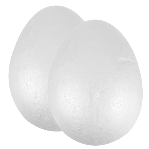 ibasenice 2 Stück Schaumstoff Eier Weiß zum Basteln Stabile DIY Ostereier für Langlebige für Osterfest und Familienaktivitäten von ibasenice