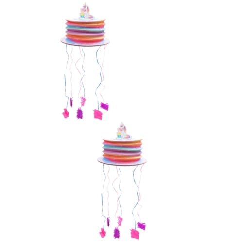 ibasenice 2 Stück Schnur Kleine Kuchen-piñatas Pinata-spielzeug Gefüllte Piñata Festival-laternen-pinata Tiere Spielzeug Party-piñata Partyspiel-requisiten Papier Kleiner Kuchen Mini Kind von ibasenice