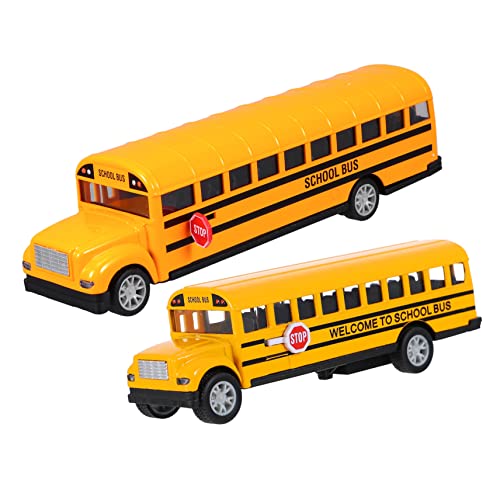 ibasenice 2 Stück Schulbus-Modell Spielzeugbusse Kleinkinder Ferngesteuerter Schulbus Fahrzeuge Schulbus Busspielzeug Für Im Alter Von 4-8 Jahren Kinderspielzeug Legierung von ibasenice
