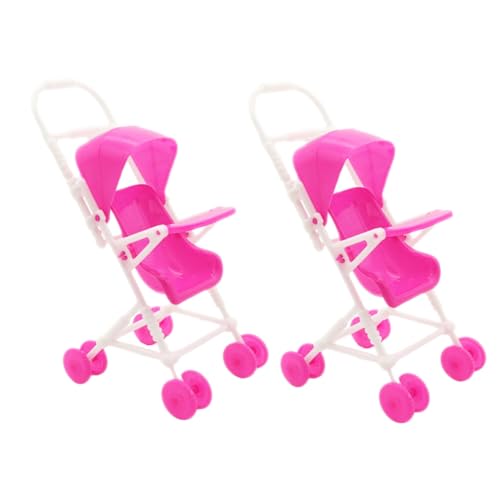 ibasenice Puppenwagen-kombinationsspielzeug-Kinderwagen Für Puppen Kinderwagen-Set Für Puppenhaus Beweglicher Kinderwagen Modell-Kinderwagen Kleinigkeiten-Rack von ibasenice
