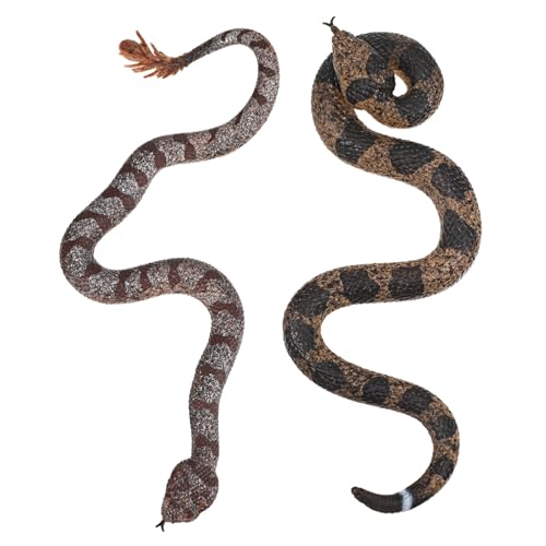 ibasenice 2 Stück Simulation Schlangenmodell Schlangenspielzeug Schlangenfigur Schlangenfigur Tischdekoration Figuren Für Streiche Halloween Party Dekoration Realistische Schlange von ibasenice