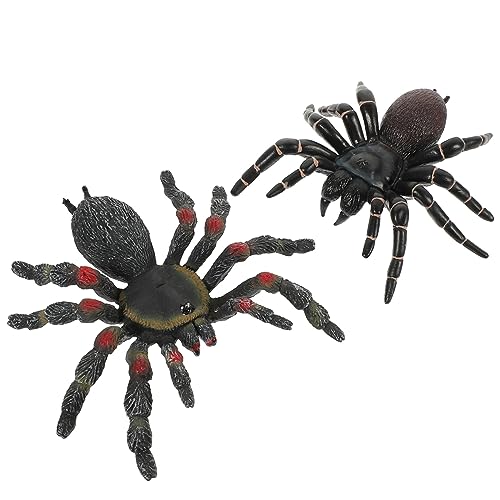 ibasenice 2er-Pack Realistische Spinnenspielzeuge Für Jungen Und Mädchen Simulationsspinne Für Gruselige Halloween-Requisiten von ibasenice