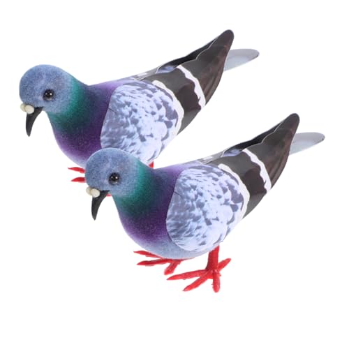 ibasenice 2 Stück Simulations-Taubenmodell kleine Vögel zur Dekoration künstliche Schaumvögel künstliche Taubenfigur Kunstoff Taube Realistische Tauben gefälschte Taube Taubengarten-Statue von ibasenice