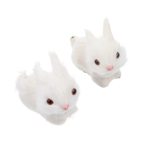 ibasenice 2 Stücke Bunny Spielzeug Figuren Für Kinder Weiche Ornament Dekoration Simulation Ornament Für Hause von ibasenice