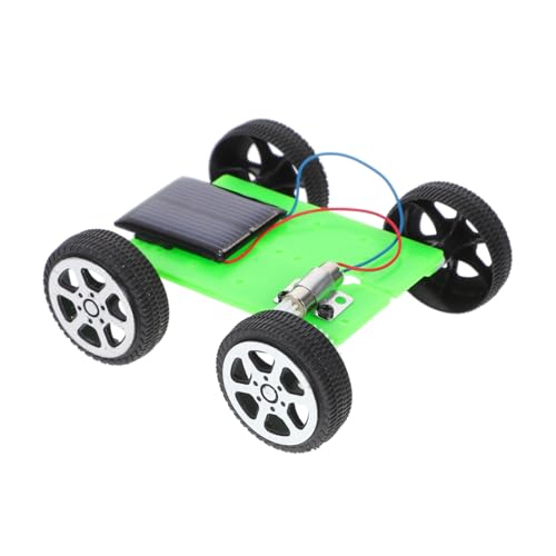 ibasenice 2 Stück Solarauto Kreatives Wissenschaftsspielzeug Basteln mit Kindern Lernspielzeug kinderauto Solarspielzeug selber Machen Modellbausatz für Solarfahrzeuge Metall Green von ibasenice