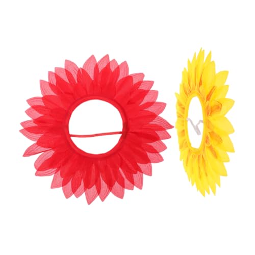 ibasenice 2 Stück Sonnenblumen Kopfbedeckung Lustige Sonnenblumen Hut für und Sportveranstaltungen Bequeme und Kinderfreundliche Kopfbedeckung für Partys und Auftritte von ibasenice