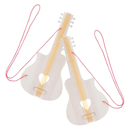 ibasenice Gitarren-spielzeugset Aus Holz – Graffiti-Gitarre Für Kinder Unfertiges Bastelspielzeug Sicher Für Kleinkinder Und Kinder von ibasenice