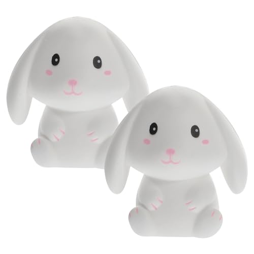 ibasenice 2 Stück Teiliges Kaninchen Stressspielzeug aus Flexiblem PU Schaum Niedliches Decompressionsspielzeug für Party und Angstabbau Fidget Squeeze Toy für Erwachsene von ibasenice