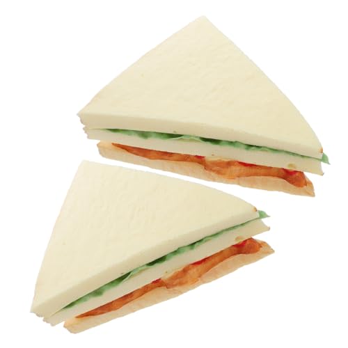 ibasenice 2 Stück Teiliges Künstliches Sandwichbrot Realistische Imitation Falsches Brot Küchen Dekoration Langlebig Hygienisch Fotorealistische Deko für Zuhause Party von ibasenice