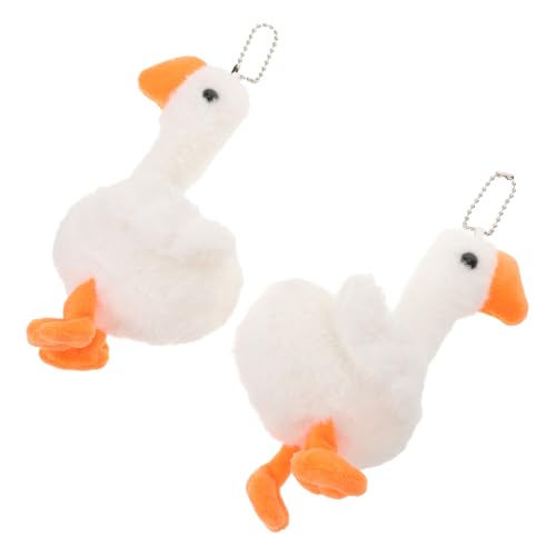 ibasenice 2 Stück Teiliges Mini Plüsch Gänse Schlüsselanhänger Sanft und Langlebig Kleine Kuscheltiere als Goody Bag Füller Handtaschenanhänger Schulpreise und Partygeschenke von ibasenice