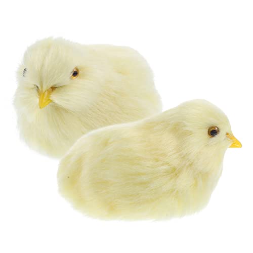 ibasenice 2 Stück Teiliges Plüschtier Lebensnahes Kleines Kuscheltier Dekoratives Stofftier für Wohnzimmer Balkon Schlafzimmer Niedliches Huhn Modell Vielseitig Einsetzbar von ibasenice