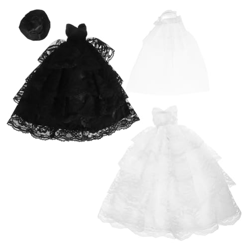 ibasenice 2 Stück Teiliges Puppenkleid mit Weißem und Schwarzem Spitzen-brautkleid Abendparty Outfit Niedliche Puppenkleider Puppen Zubehör für Actionfiguren und Sammlermodelle ibasenice 2 Stück Teiliges Puppenkleid mit Weißem und Schwarzem Spitzen-brautkleid Abendparty Outfit Niedliche Puppenkleider Puppen Zubehör für Actionfiguren und Sammlermodelle von ibasenice