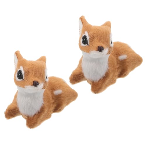 ibasenice 2 Stück Teiliges Weihnachtselch-dekor Plüsch Rentier Figurines Realistische Tischdeko für Zuhause Kamin Party Vielseitig Platzierbar Junge Mädchen Haustierfreundlich von ibasenice