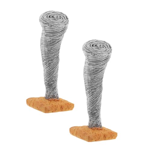 ibasenice 2 Stück Tornado Statue aus Resin Realistische Tornado Figur für Sandtisch Dekoration Mikrolandschaft Ornament Deko für Zuhause und Büro von ibasenice