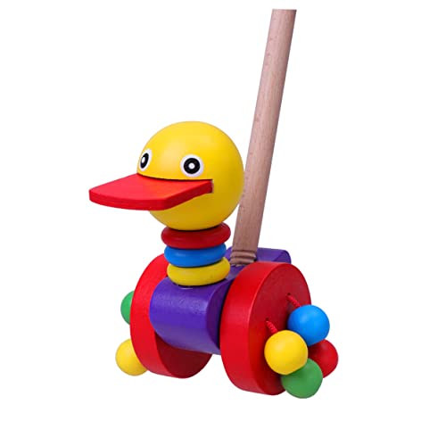 ibasenice 2 Stück Trolley- für Animal-Design babyteller Schiebewagen Fahrzeuge Toy car car Walker Trolley Wagen aus Holz Schiebespielzeug Hölzern von ibasenice