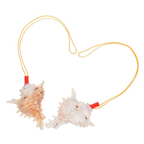 ibasenice 2 Stück Trumpet Mundstück aus Naturmaterial für Maritimen Dekorative Muschelhorn Flöte für Hochzeiten und Partys für Festliche Anlässe von ibasenice