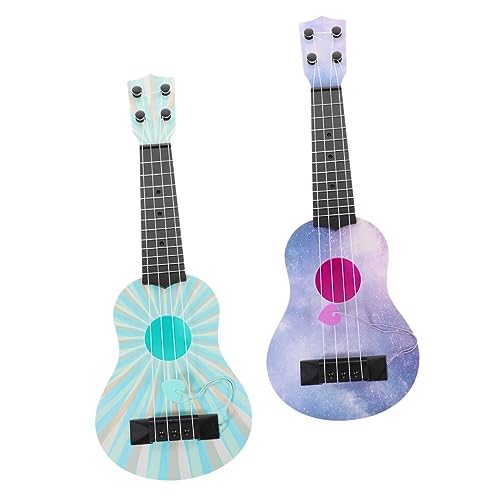 ibasenice 2 Stück Ukulelen Spielzeuggitarren Für Kleinkindgitarren Kinderspielzeug Kleinkind Musikinstrumente Musikinstrumente Tv Ständer Dekorationsartikel Musikinstrument von ibasenice