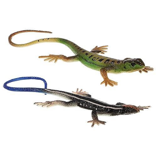 ibasenice 2 Stück Vierbeinige Schlange Skink Kinderspielzeug Simulationsmodell Erkennungsspielzeug Pädagogisches Früherziehung Produkt von ibasenice