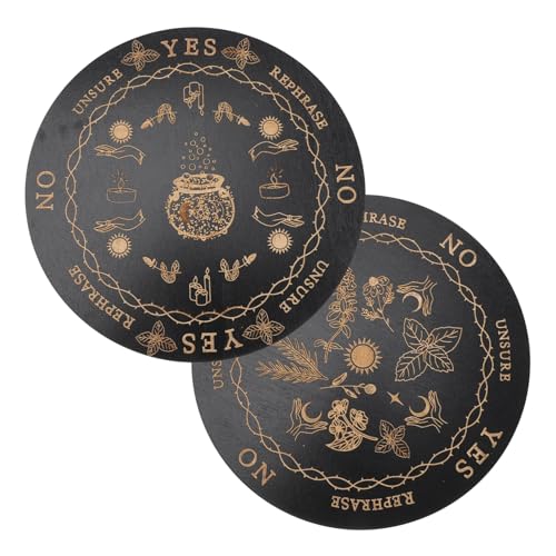 ibasenice 2 Stück Weissagungs-informationstafel Großes Schneidebrett Tarottisch Brief Stand Pendelbrett Amethyst Visionstafel Mystisches Brett Mit Pendel Led-Schild Teenager Black Hölzern ibasenice 2 Stück Weissagungs-informationstafel Großes Schneidebrett Tarottisch Brief Stand Pendelbrett Amethyst Visionstafel Mystisches Brett Mit Pendel Led-Schild Teenager Black Hölzern von ibasenice