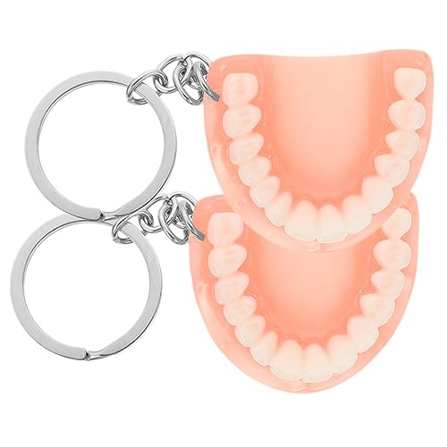 ibasenice 2 Stück Zahnprothesen Schlüsselanhänger Halloween Ketten Halloween Partygeschenke Und Frauen Goodie Bag Stuffers Handtaschen Ornament Halloween von ibasenice