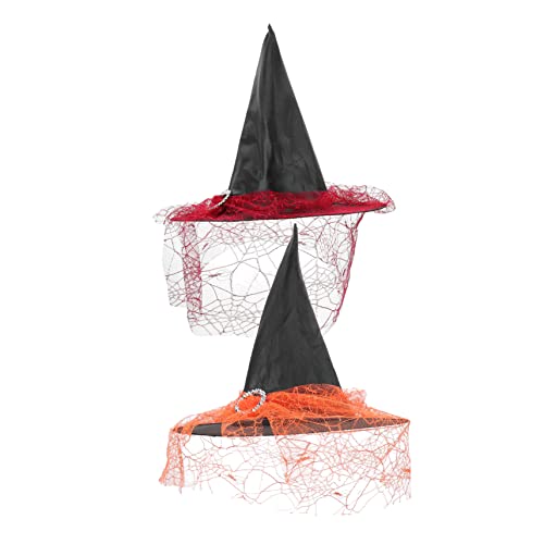 ibasenice 2 Stück Zauberer Hexenhut halloween kopfschmuck halloween kopfbedeckung Requisiten für Party-Kopfbedeckungen Kopfschmuck im Halloween-Stil Kessel Hexenhut Kopfbedeckung Requisiten von ibasenice