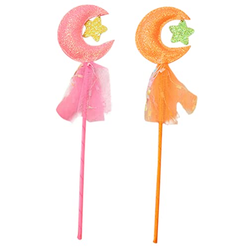 ibasenice 2 Stück Zauberstab World swelter Children Toys kinderspielzeug spielsachen Anlage Wohnkultur ästhetisch Fälschung Kindergeburtstag gastgeschenke Feenstab Stoff von ibasenice