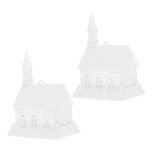 ibasenice 2 Stücke DIY Unbemalte Häuser Bastelpendel für Unfertige Häuser Dekoration zum Aufhängen Kreative Bastelprojekte für Feiertage und Winterdekoration von ibasenice