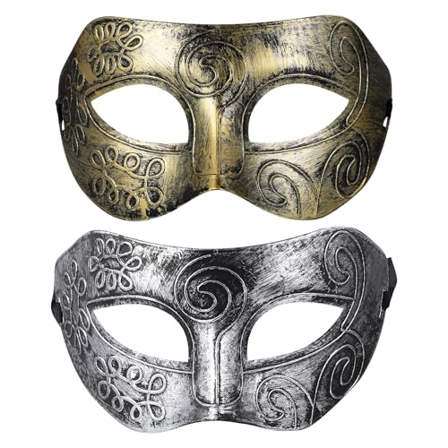 ibasenice 2 Stücke Maskerade Party Halbe Masken Männer Erwachsene Halbe Gesicht Masken für Halloween Cosplay Party ibasenice 2 Stücke Maskerade Party Halbe Masken Männer Erwachsene Halbe Gesicht Masken für Halloween Cosplay Party von ibasenice