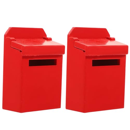ibasenice 2 Stücke Modell Mailbox Decor Miniatur Bins Mailing Kit Puppenhaus Figuren Mini Möbel Modell Holz Rot ibasenice 2 Stücke Modell Mailbox Decor Miniatur Bins Mailing Kit Puppenhaus Figuren Mini Möbel Modell Holz Rot von ibasenice