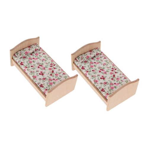 ibasenice 2 Stücke Teiliges Miniatur-Puppenhaus-Bett aus Naturholz mit Matratze und Kissen Oberfläche zum Bemalen Leichtes Einzelbett für Kinderzimmer Zubehör und Kreatives Puppenhaus-Spiel ibasenice 2 Stücke Teiliges Miniatur-Puppenhaus-Bett aus Naturholz mit Matratze und Kissen Oberfläche zum Bemalen Leichtes Einzelbett für Kinderzimmer Zubehör und Kreatives Puppenhaus-Spiel von ibasenice