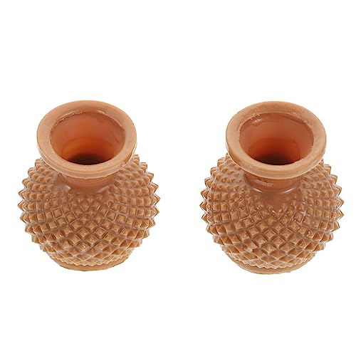ibasenice 2 Stücke Zubehör für Puppenhäuser für kinderspielzeug Miniatures Geburtstagsgeschenk zubehör puppenhaus Mikrolandschaftsdekor 1:12 Haushaltsverzierung Harz Brown von ibasenice