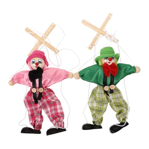 ibasenice 2-Teilige Schnur Marionette Puppen für 8-10 Fingerpuppen Flamingo-Puppe Hundepuppe interaktives Interactive Toys Handpuppe Holzpuppe Puppen für Puppentheater Stoff von ibasenice