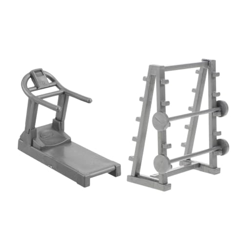 ibasenice 2-teiliges DIY-Miniatur-fitnessgeräte-Set Für Puppenhausszene Im Maßstab 1:20, Rollenspiel, Laufband, Langhantelständer, Fitnessstudio-zubehör, Sportmodell, Kleines Workout- ibasenice 2-teiliges DIY-Miniatur-fitnessgeräte-Set Für Puppenhausszene Im Maßstab 1:20, Rollenspiel, Laufband, Langhantelständer, Fitnessstudio-zubehör, Sportmodell, Kleines Workout- von ibasenice