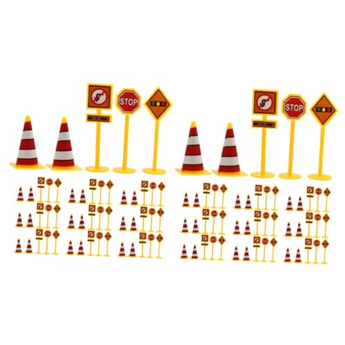ibasenice 20 Sätze Zeichendekoration Verkehrszeichen aus Spielzeug Verkehrszeichen Spielzeugverzierung verkehrszeichen Kinder verkehrsschilder Kinder Spielzeuge Kinderspielzeug Kuchen Ampel von ibasenice