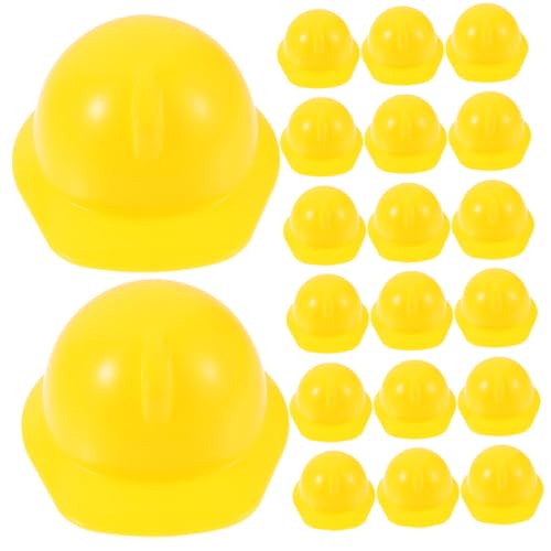 ibasenice Niedliche Mini-puppenhelme 20 Stück Schutzhelme Spielzeug Puppen Bau Realistische Kunststoffhelme von ibasenice