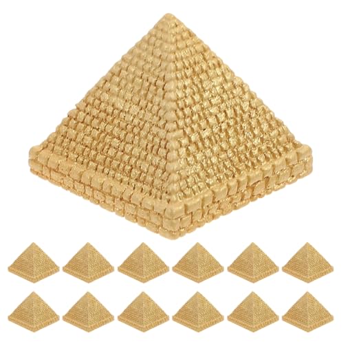 ibasenice 20 Stück Ägyptische Pyramidenfiguren, Miniatur-harzmodell, Büro-schreibtischdekor, Pyramidenornamente Aus Dem Alten Ägypten, Kleine Harzstatuen Für Regal- Und von ibasenice