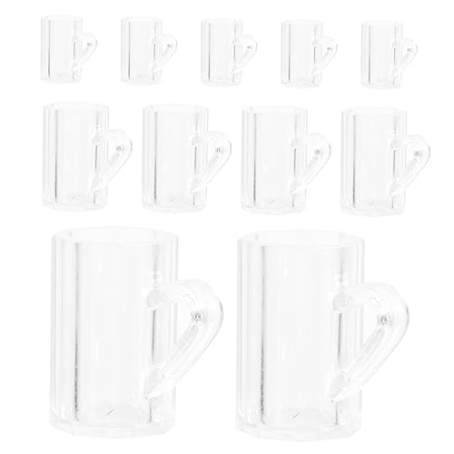 ibasenice 20 Stück Bierbecher Modelle Miniatur Wasser Living Room Decoration wohnzimmerdeko Water Cup Water Tumbler wohnraumdeko Puppenhauszubehör Puppenhaus-Bierkrüge Wohnkultur Plastik von ibasenice