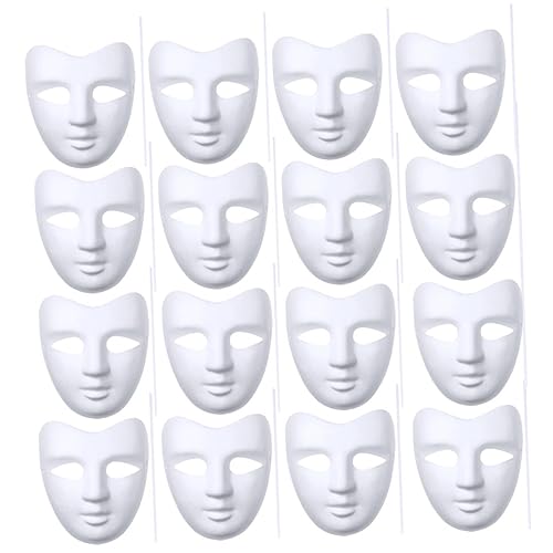 ibasenice 20 Stück Blankomasken Zum Dekorieren Von Hautpflegemasken Bekleidung Halloween Maske Cosplay DIY Masken Blanko Cosplay Maske Tiermaske Blanko Maske Für von ibasenice