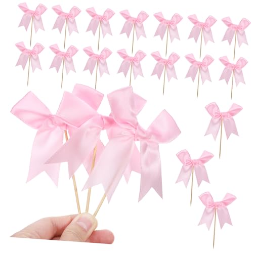 ibasenice 20 Stück Bowknoten Tortendeko Schleifen Cupcake Picker für Geburtstagsfeiern Hochzeiten und Partys Einfache Handhabung Stabil und Vielseitig Einsetzbar für Torten und Süßspeisen von ibasenice