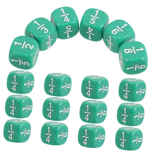 ibasenice 20 Stück Bruchwürfel solide Würfel DIY-Würfel Kartenspielzubehör Standard-Spielwürfel Würfel für kleine Würfel-Ornament Gunst der Geburtstagsfeier Würfelübung Acryl Grün von ibasenice
