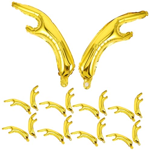 ibasenice 20 Stück Goldene Rentier-luftballons aus Folie Kreative Hirschgeweih-dekoration Schnelle Montage für Weihnachtsfeiern Festliche Atmosphäre Fotomotive von ibasenice