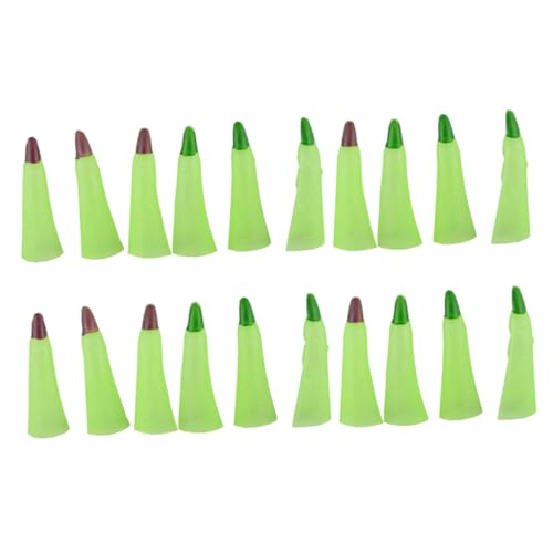 ibasenice 20 Stück Halloween-nagelset Halloween-Finger Grün Halloween-Horror-Requisiten Gefälscht Halloween Kostümzubehör Zombie-Finger Halloween-nagelabdeckungen Für Erwachsene Plastik von ibasenice